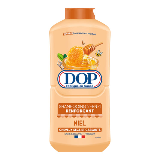 Shampoing 2en1 Renforçant pour Cheveux secs et cassants Miel DOP 