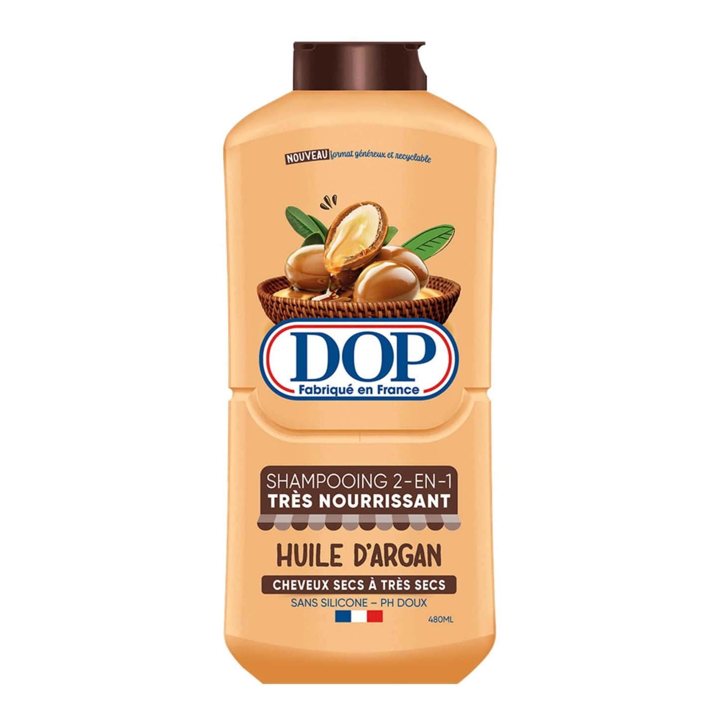 Shampoing 2en1 Très nourrissant pour Cheveux secs à très secs Huile D Argan DOP 