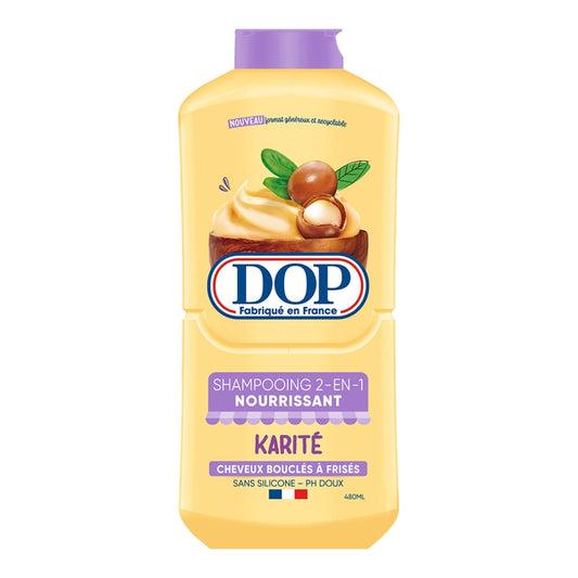Shampoing Nourrissant 2En1 pour Cheveux bouclés à frisés Karité Sans Silicone DOP 