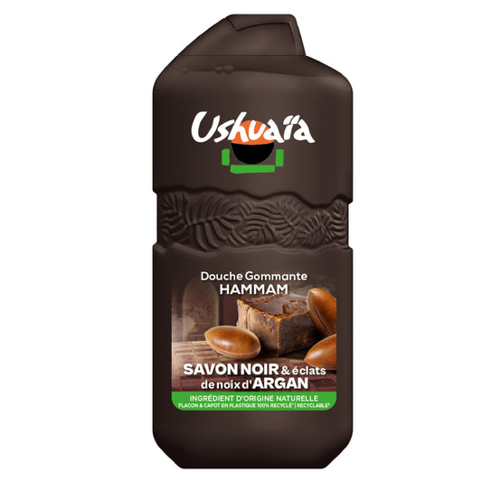 Gel douche Gommante Hammam Savon Noir et Éclats d'Argan USHUAIA 