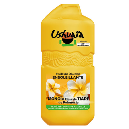 Huile de Douche Ensoleillante Monoï et Fleur de Tiaré de Polynésie USHUAIA 