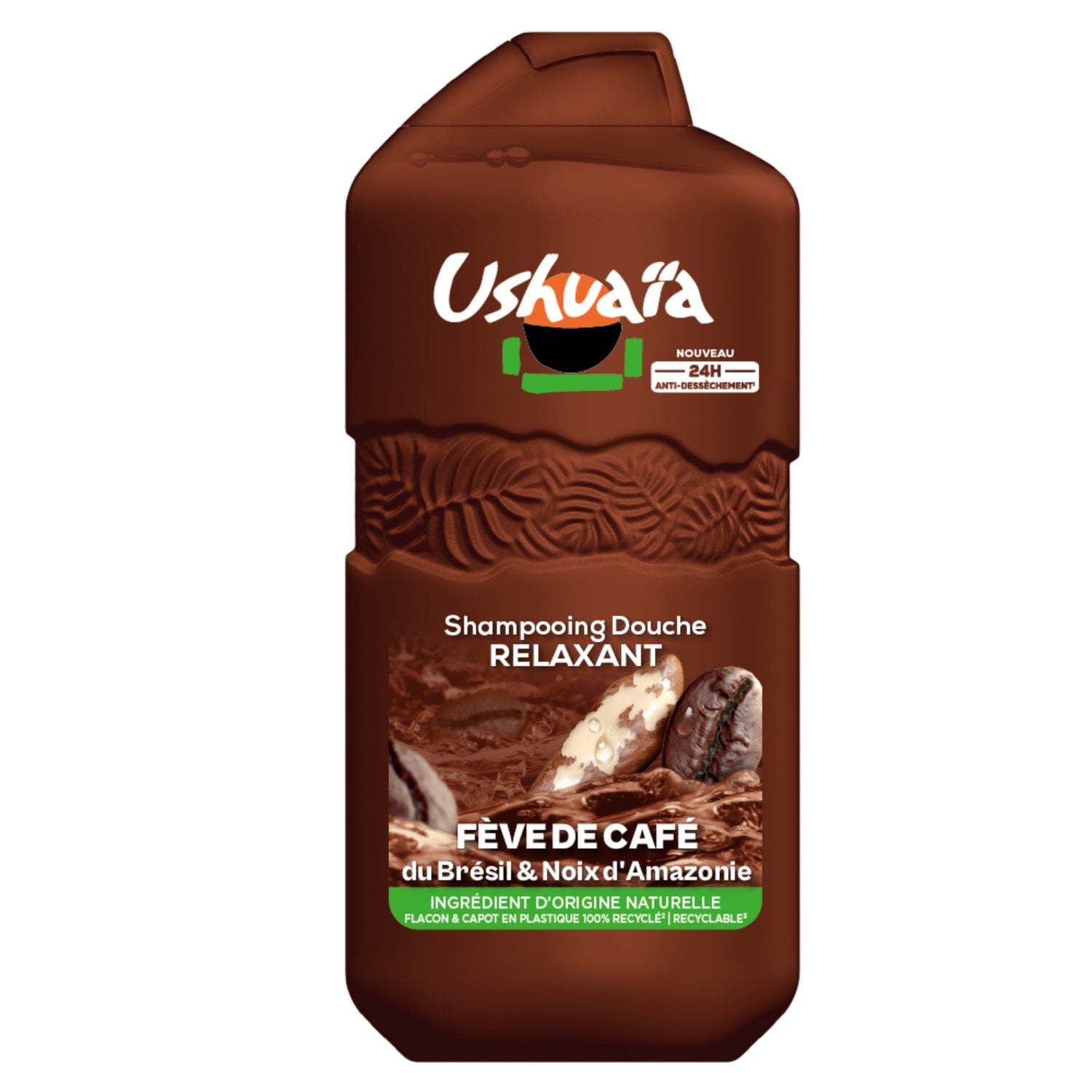 Gel Douche Relaxant Fève de Café Anti-Dessèchement Ingrédient D'Origine Naturelle USHUAIA 