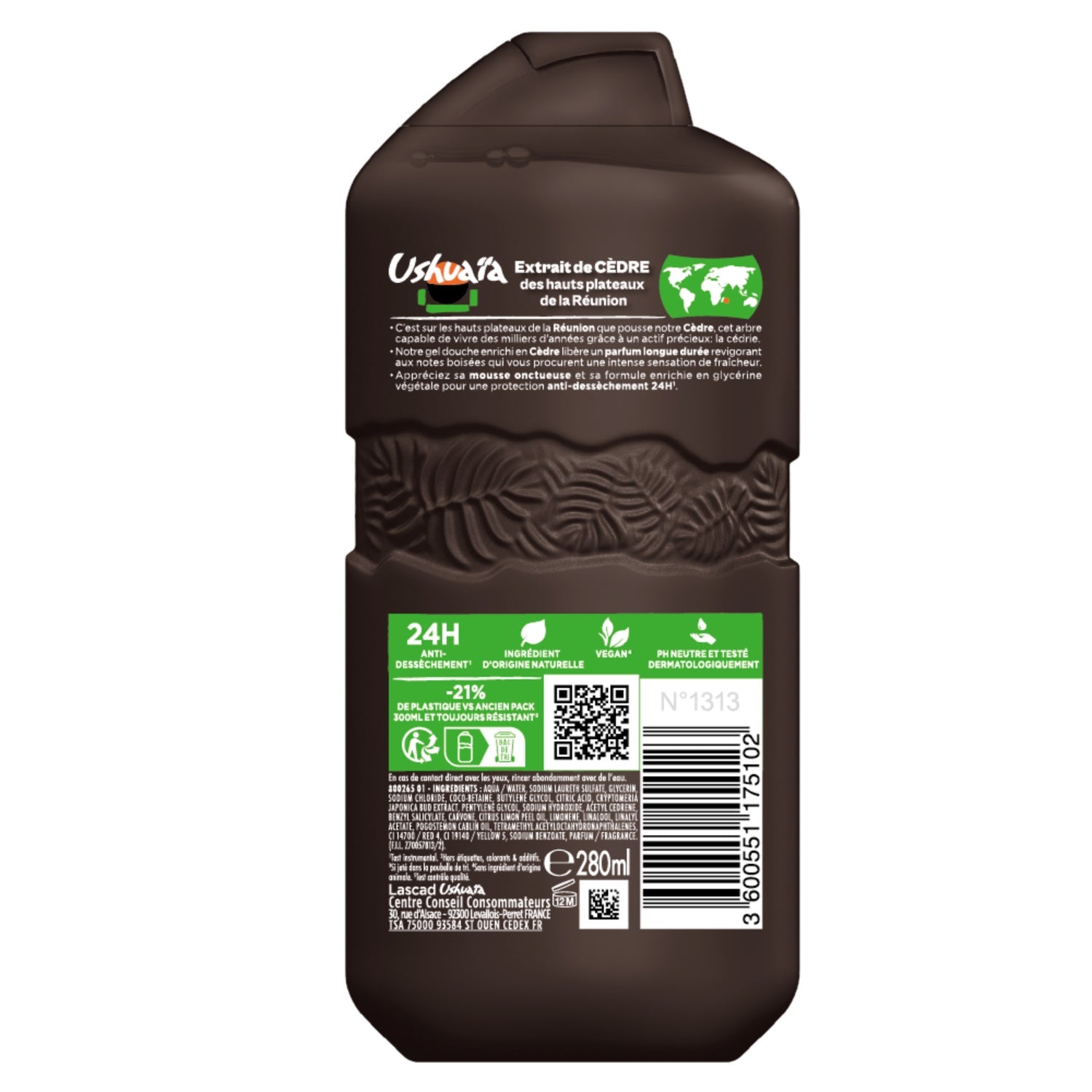 Gel Douche Tonifiant Extrait de Cèdre USHUAIA 