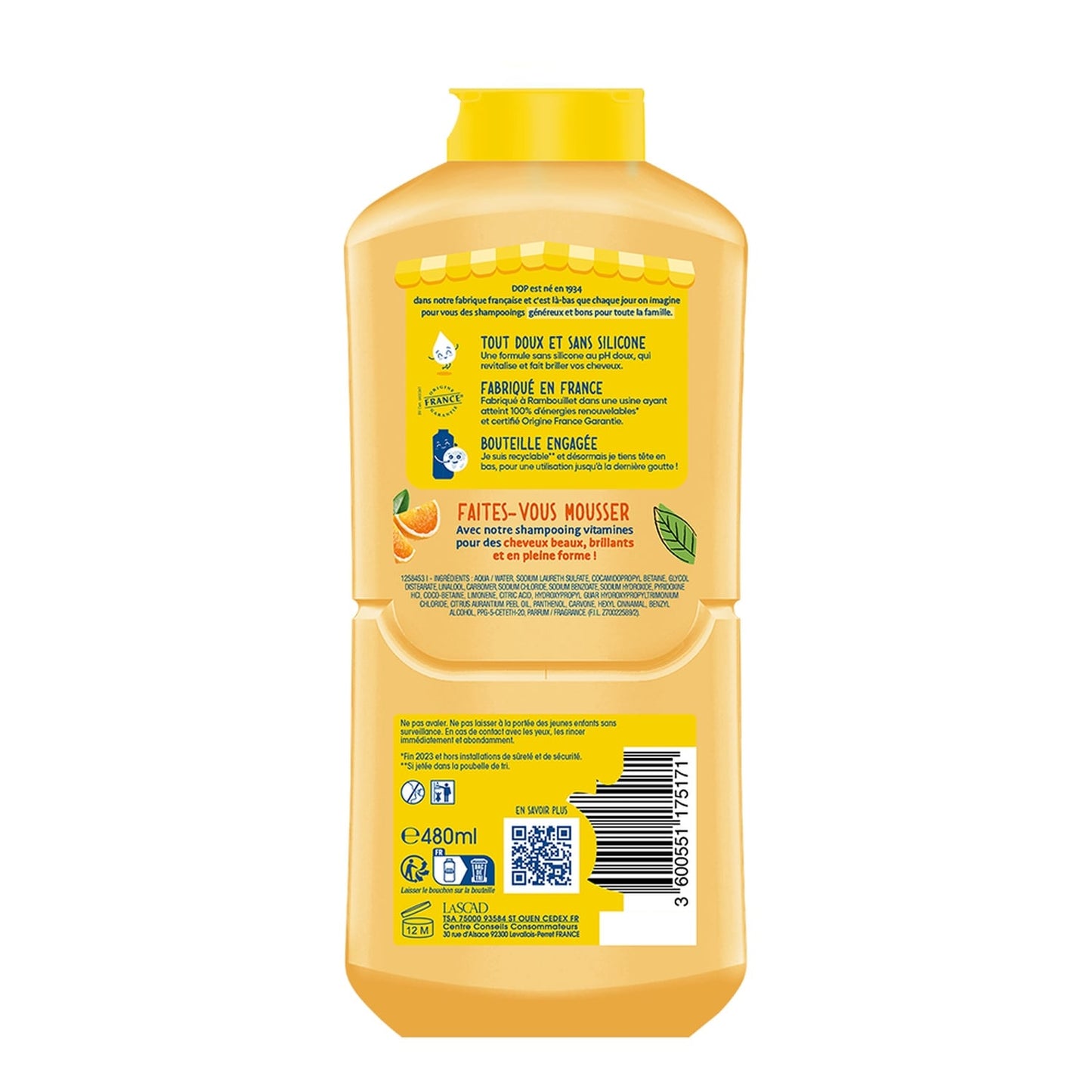 Shampoing Brillance Vitamines pour Tous Types de Cheveux DOP 