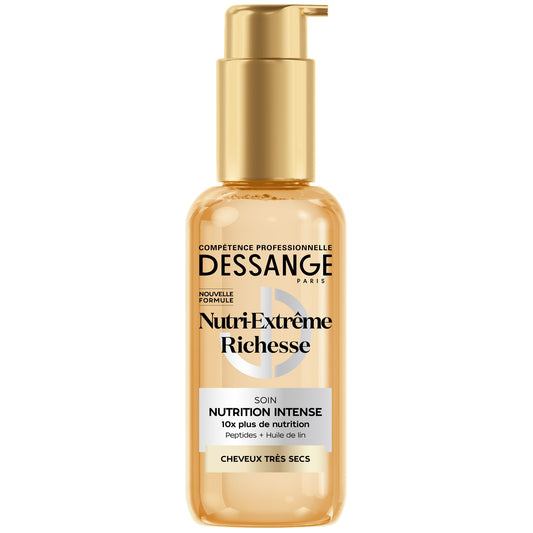 Soin cheveux Cheveux Très Secs Nutrition Intense Peptides Huile de lin DESSANGE 