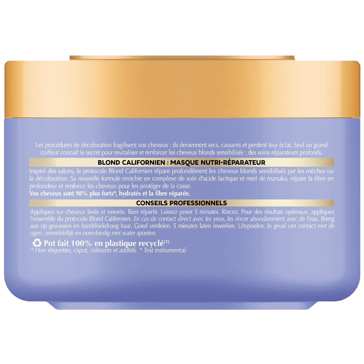 Masque Nutri réparateur pour Cheveux blonds Californien DESSANGE 