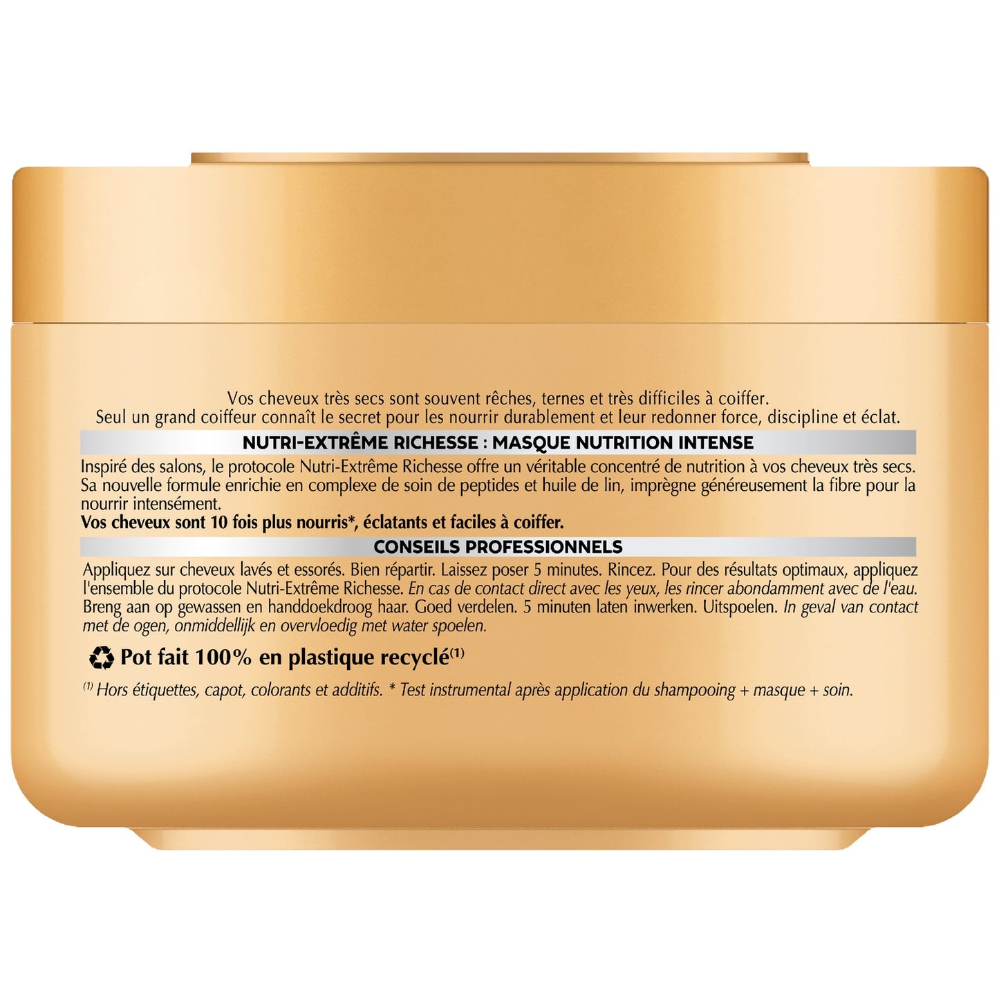 Masque Cheveux Secs Anti-Dessèchement Nourrissant Céramide et Huile de Camélia Gamme Nutri Extrême DESSANGE 