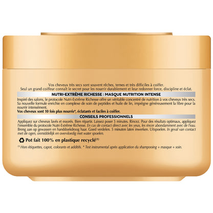 Masque Cheveux Secs Anti-Dessèchement Nourrissant Céramide et Huile de Camélia Gamme Nutri Extrême DESSANGE 