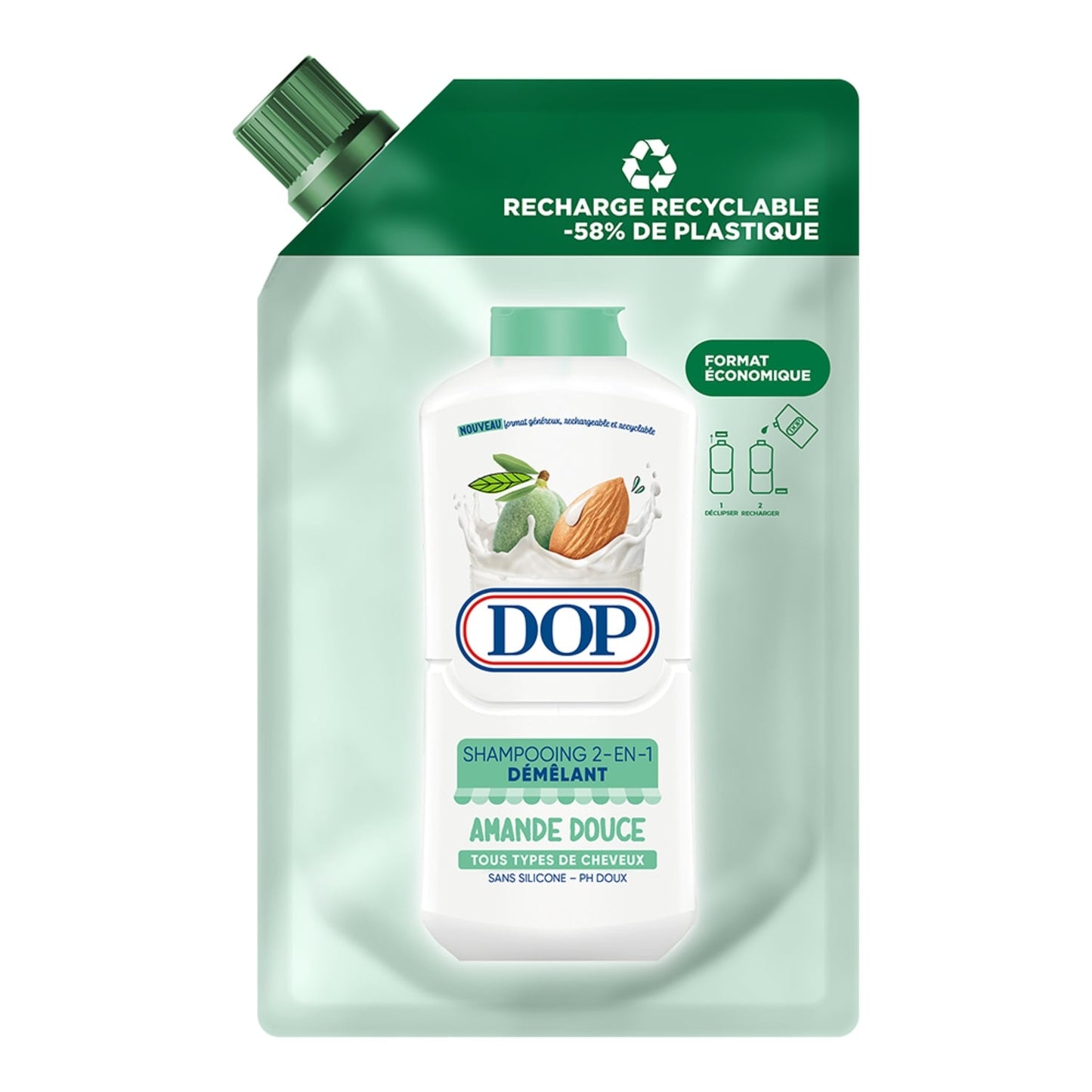 Shampoing Démêlant pour Tous types de cheveux Amande Douce DOP 