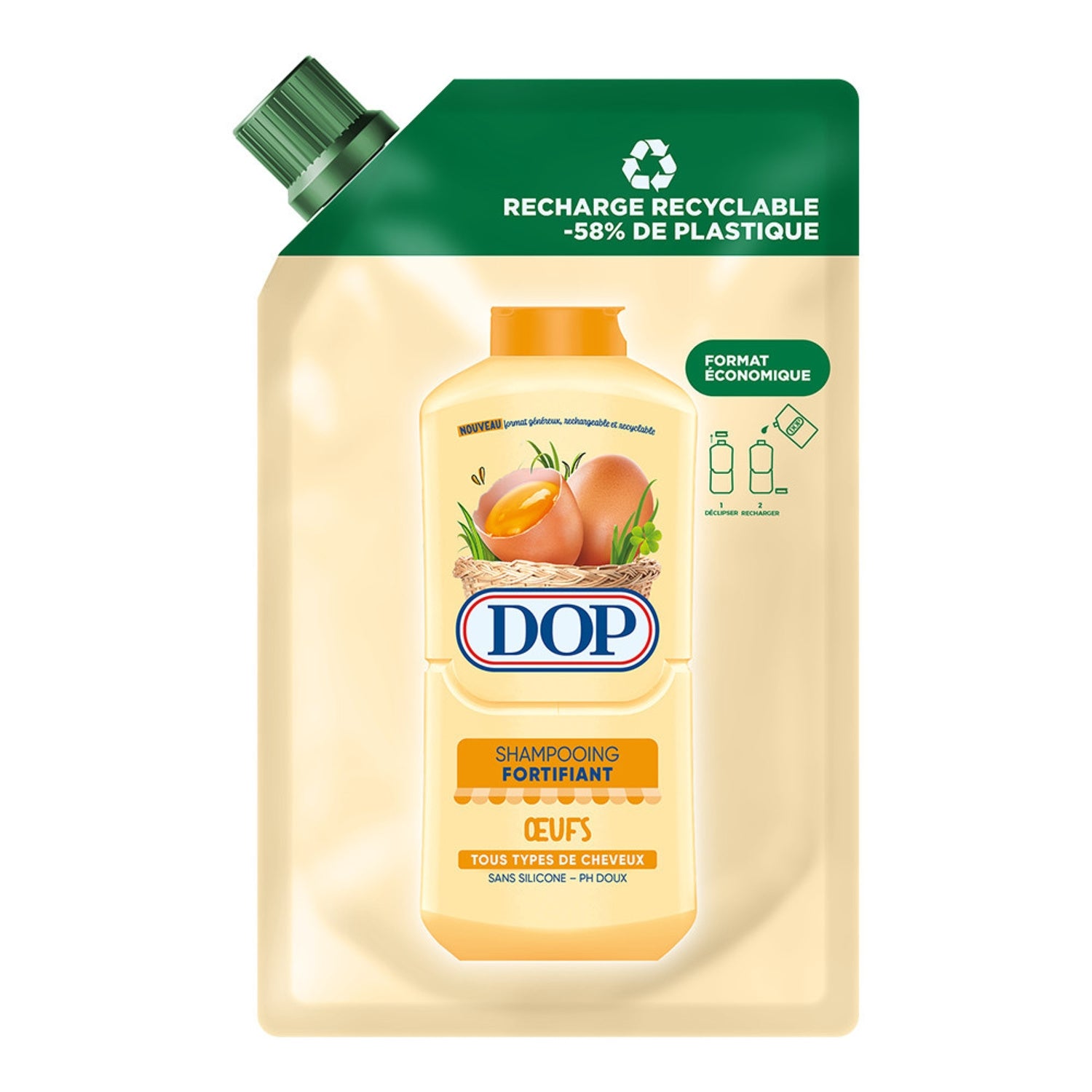Shampoing Fortifiant pour Tous Types De Cheveux Oeufs DOP 