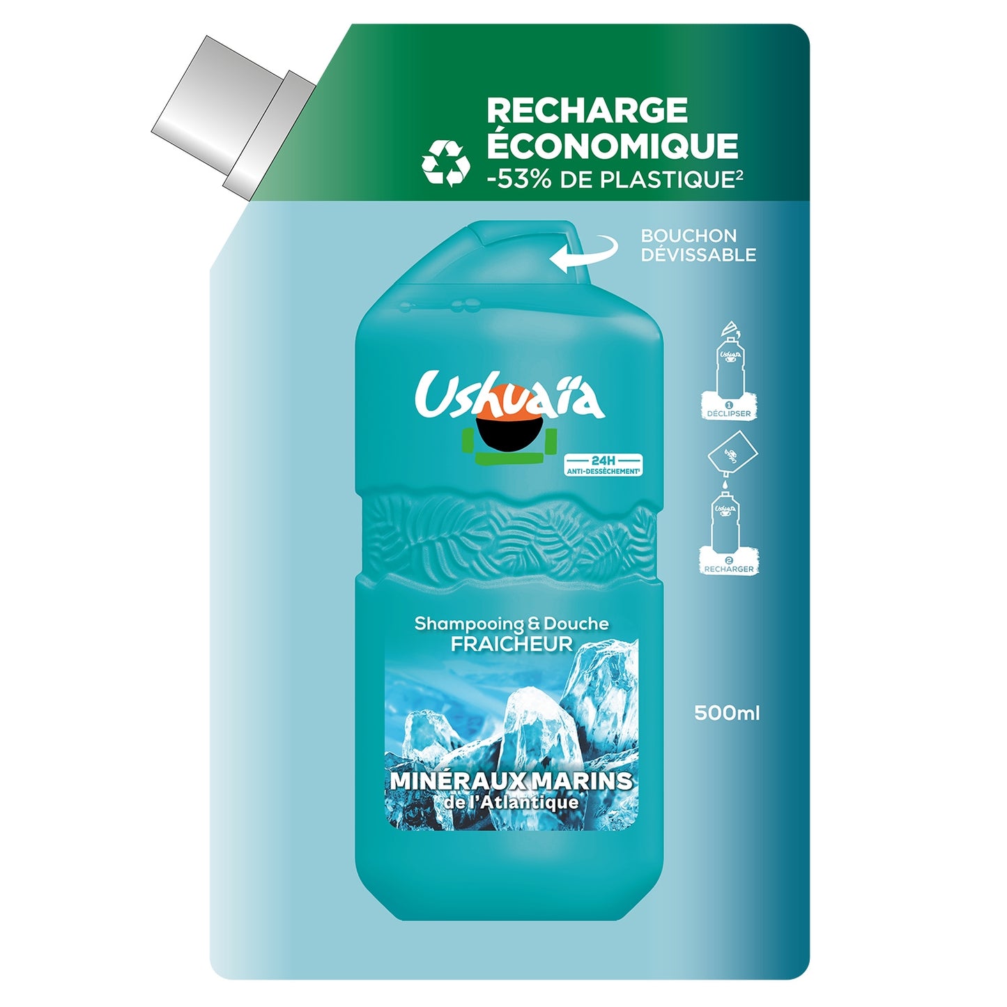 Gel Douche Fraîcheur Minéraux Marins de l'Atlantique USHUAIA 