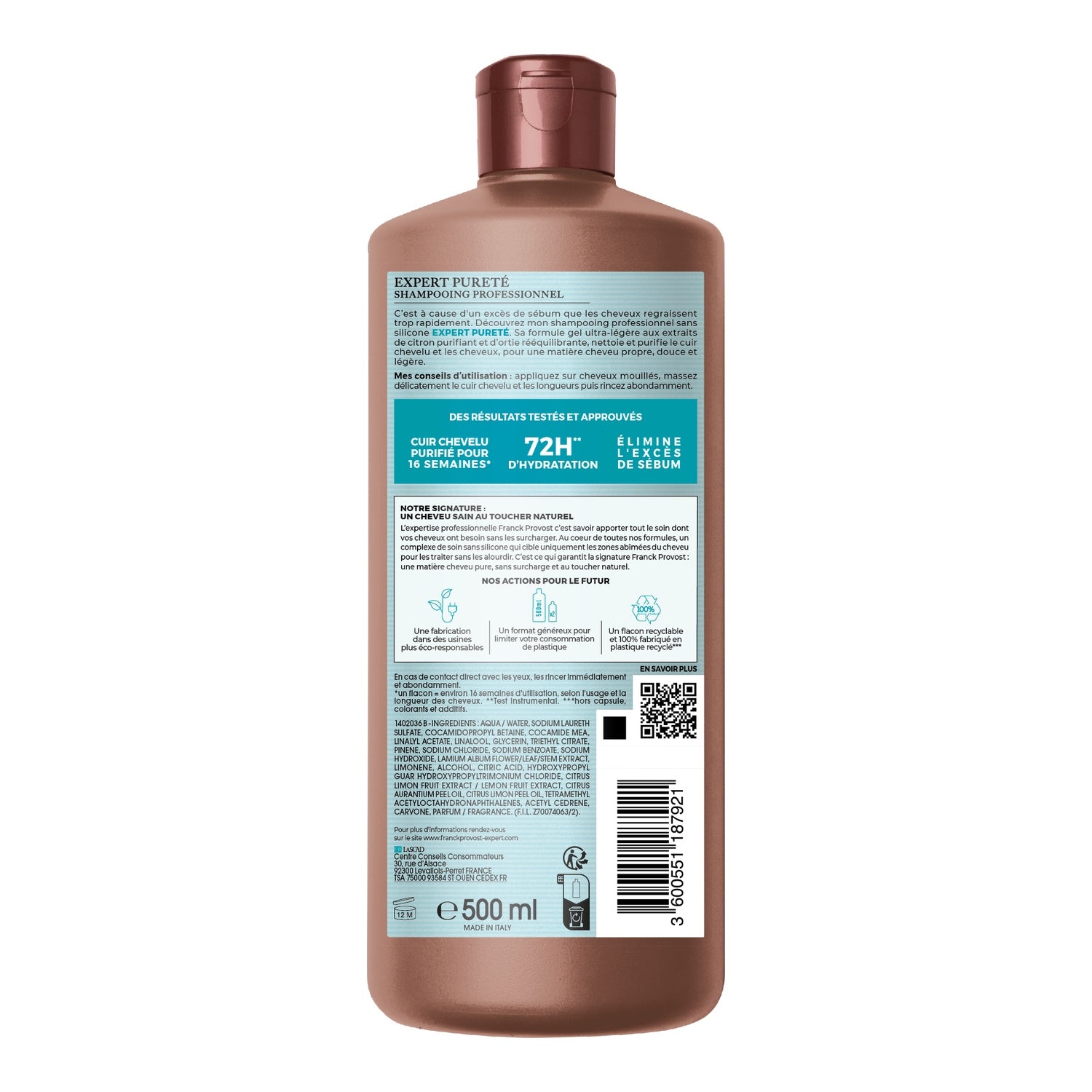 Shampooing Expert Pureté Cheveux Gras GARNIER 
