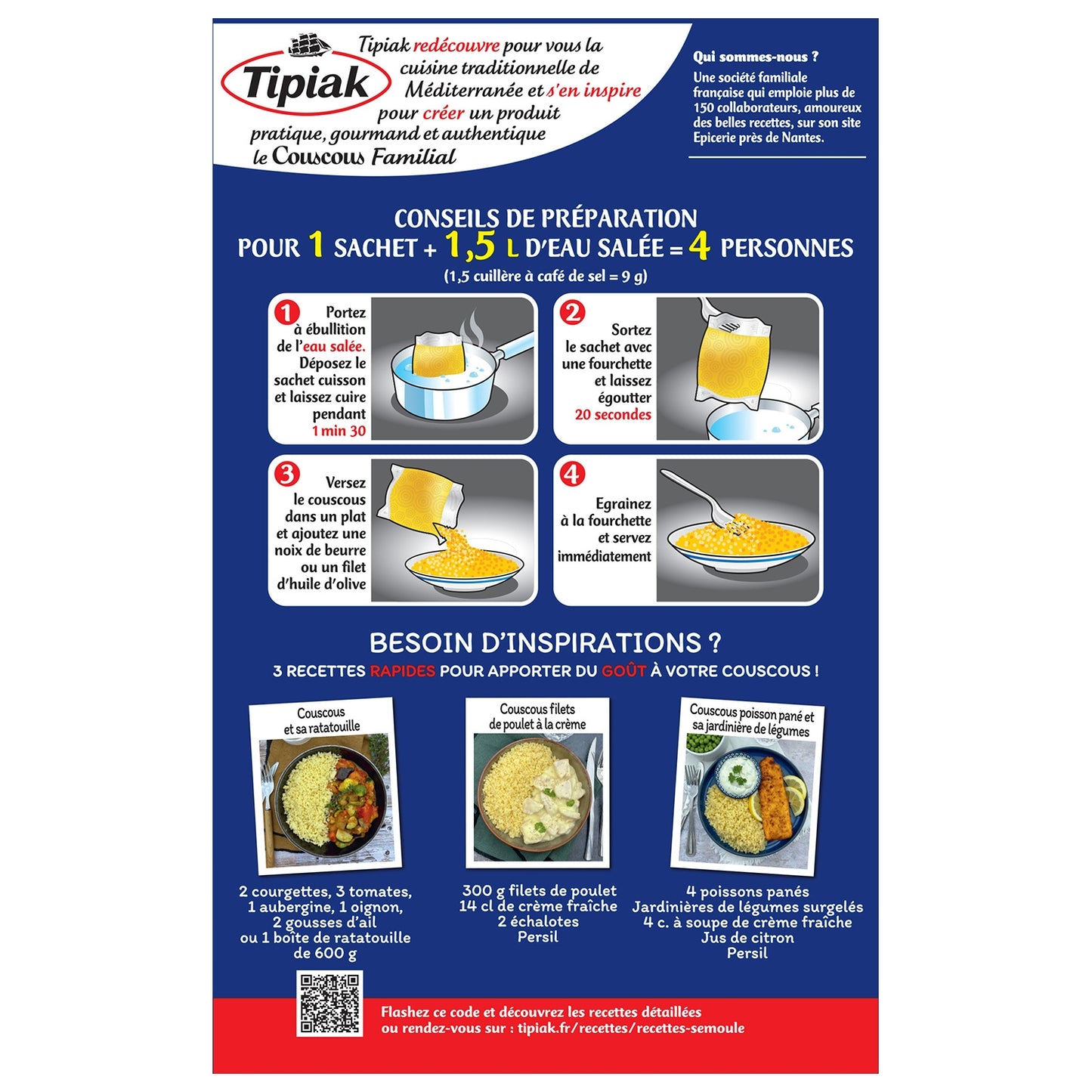 Couscous Sachet Cuisson TIPIAK
