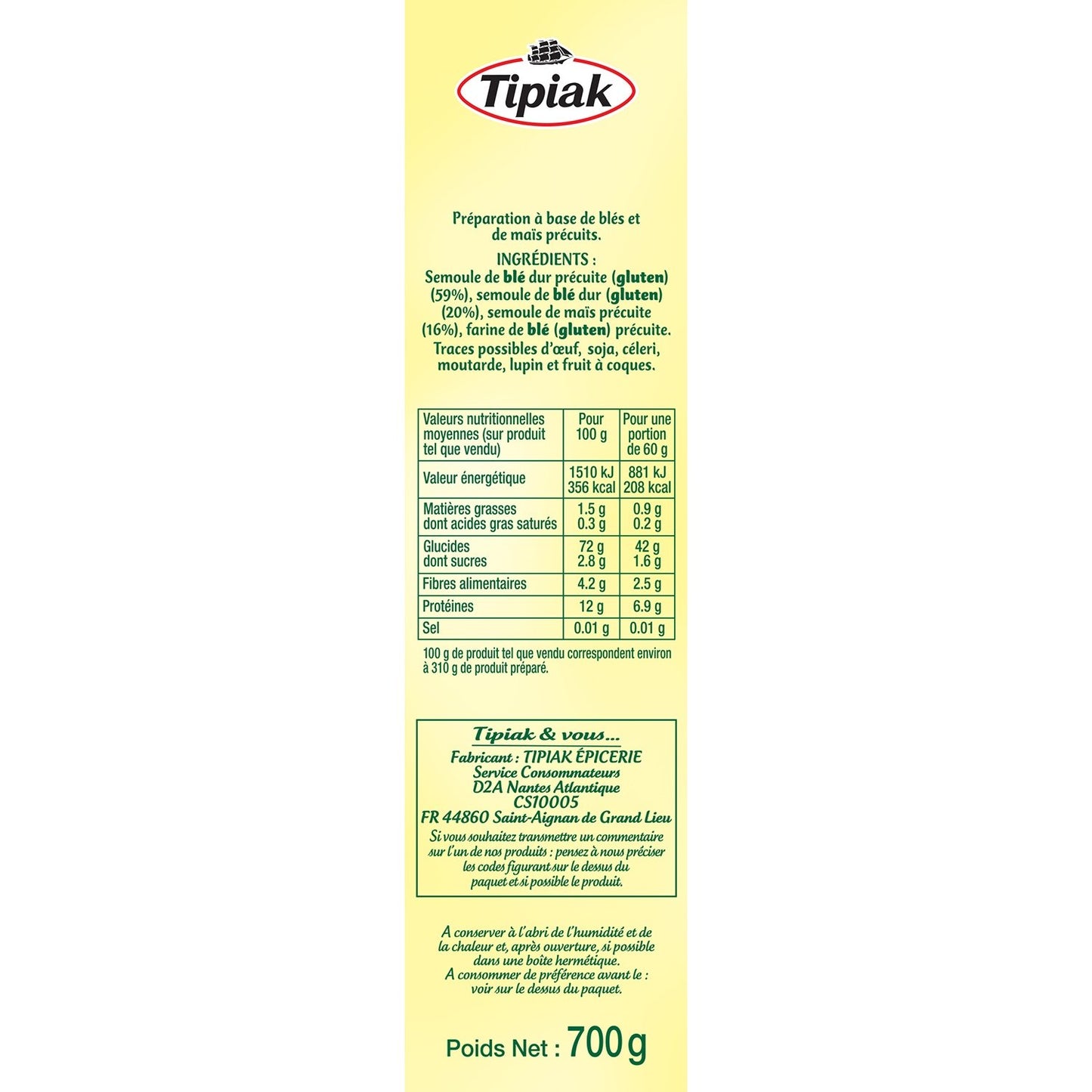 Grains de Blé Tendres Perles TIPIAK