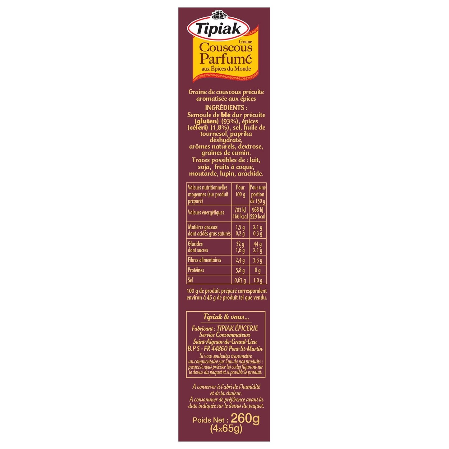TIPIAK Flavored Couscous