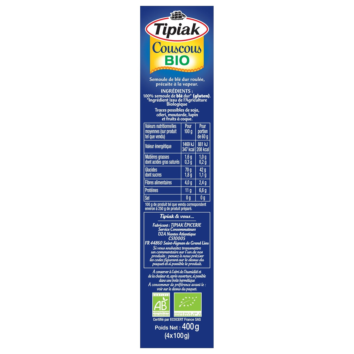 TIPIAK Bio Couscous