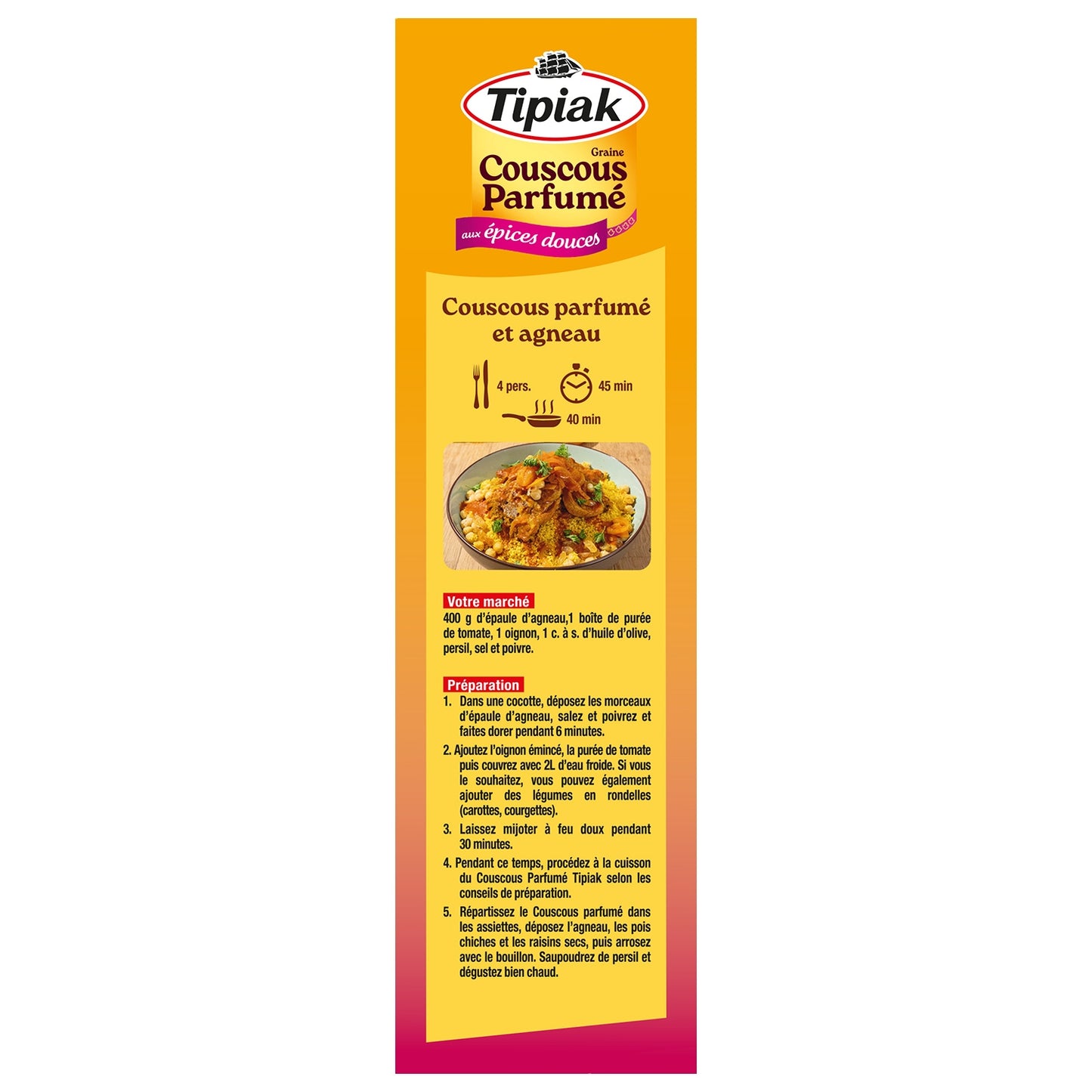 TIPIAK Sweet Spiced Couscous
