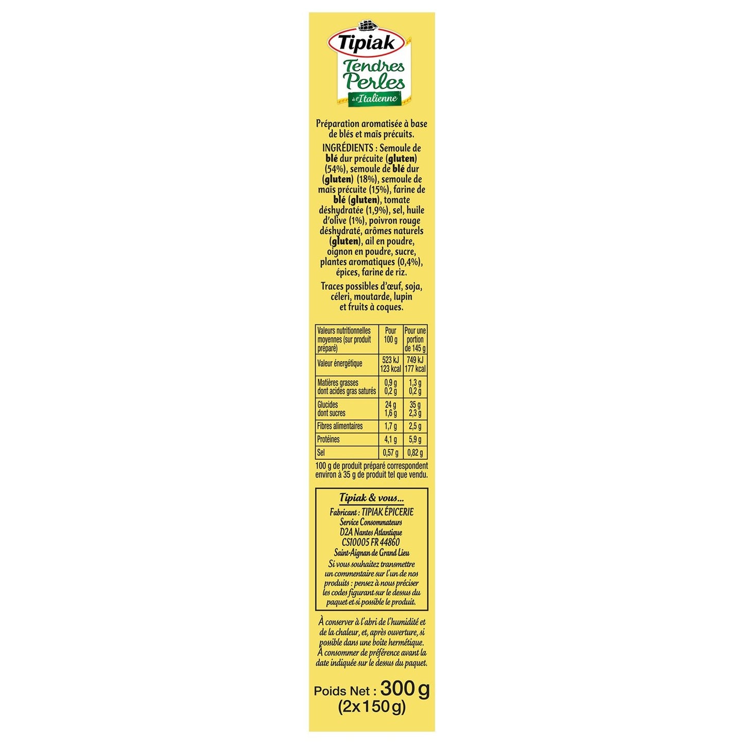 Tendres Perles à l'Italienne TIPIAK