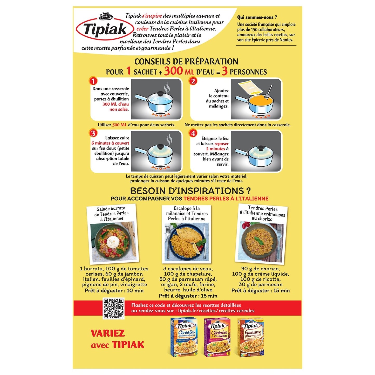 Tendres Perles à l'Italienne TIPIAK