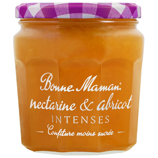 Confiture Nectarine et Abricot Intenses BONNE MAMAN le pot de 335g