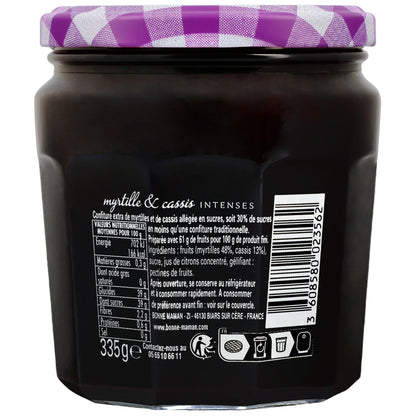 Confiture Myrtille Cassis Intense BONNE MAMAN
