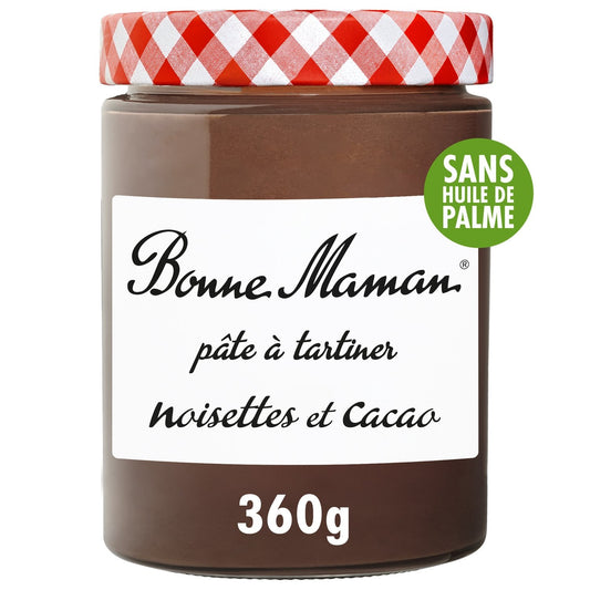 Pâte à Tartiner Noisettes et Cacao BONNE MAMAN le pot de 360g