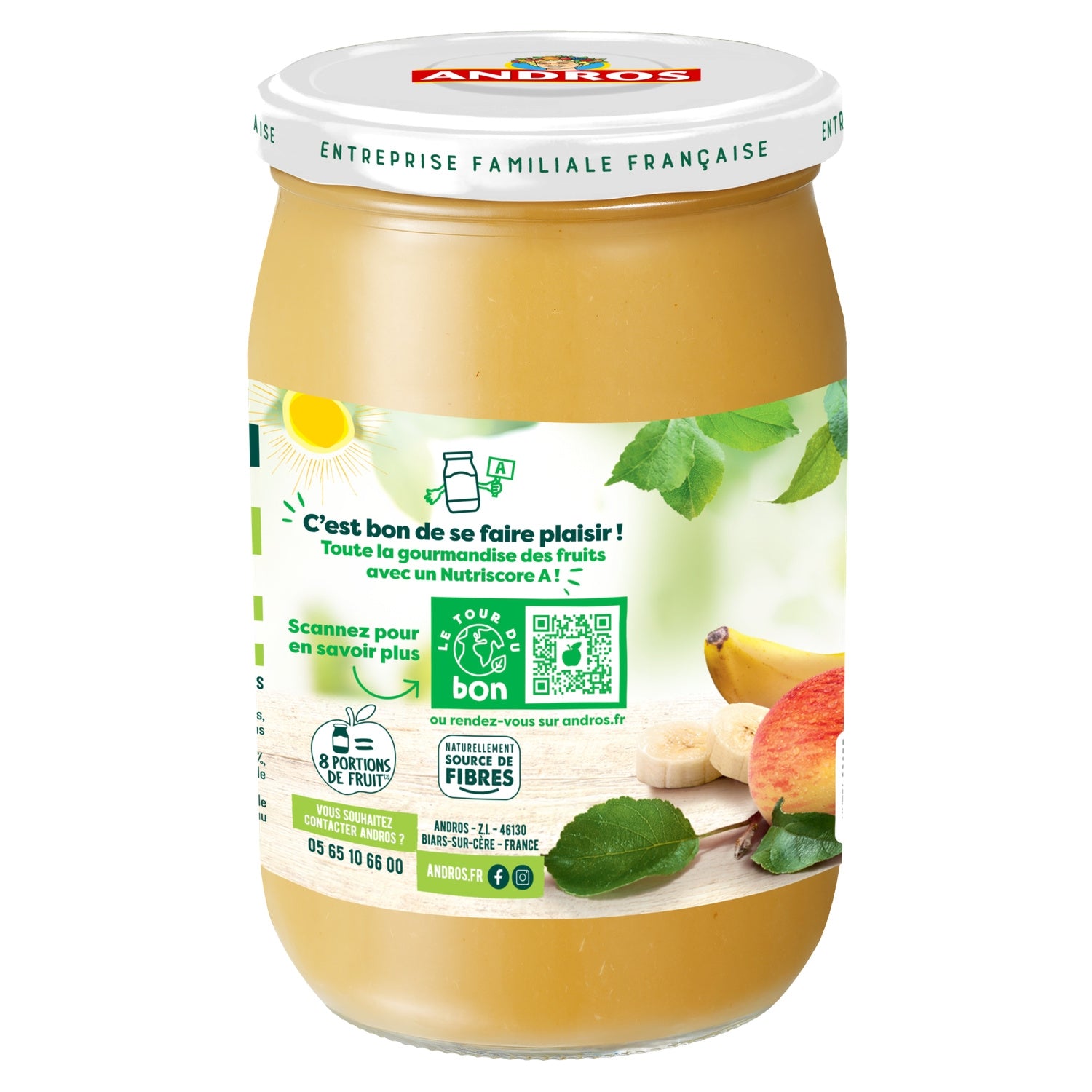 Compote Pomme Banane ANDROS 