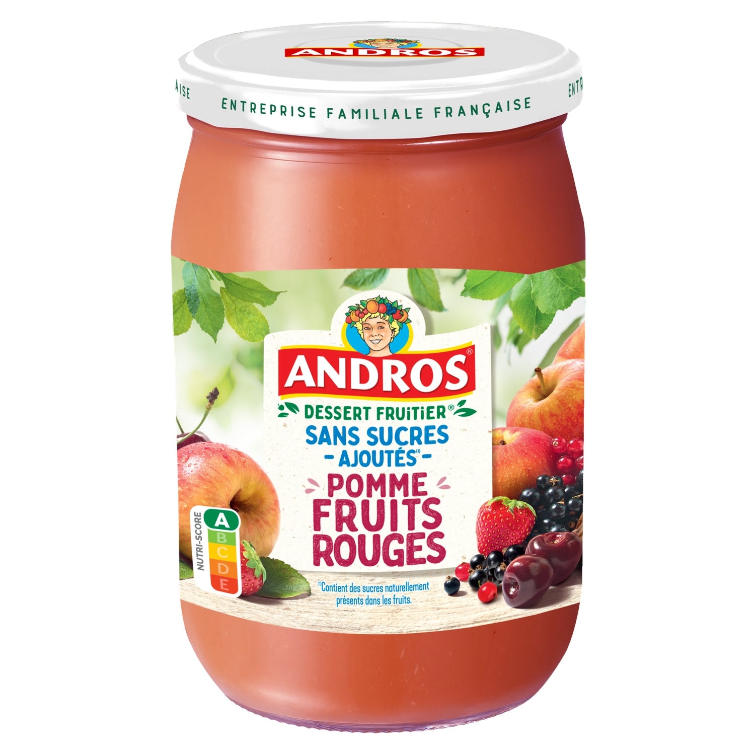 Compote pomme fruits rouges ANDROS 