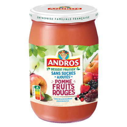 Compote pomme fruits rouges ANDROS 