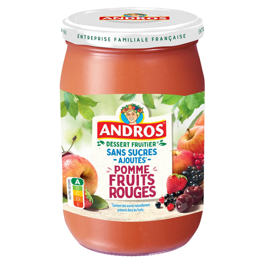 Compote pomme fruits rouges ANDROS 