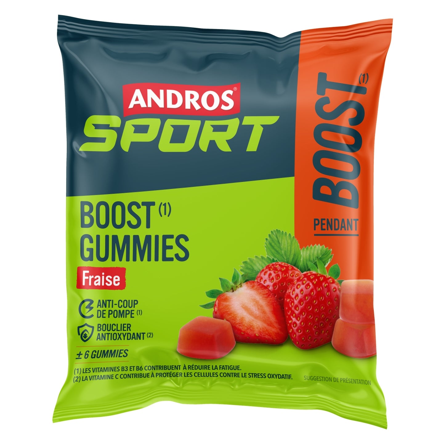 Gummies boost goût fraise ANDROS SPORT 