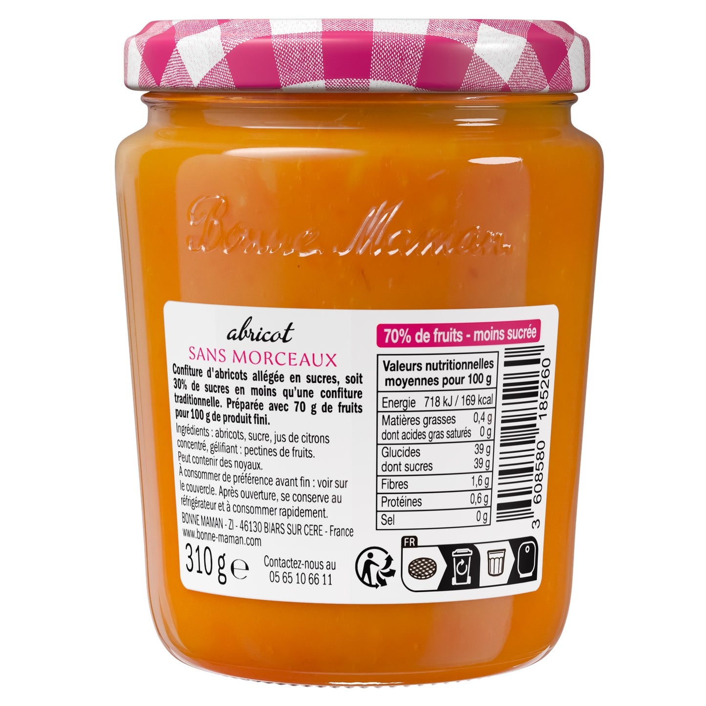 Confiture Sans Morceaux Abricot BONNE MAMAN 