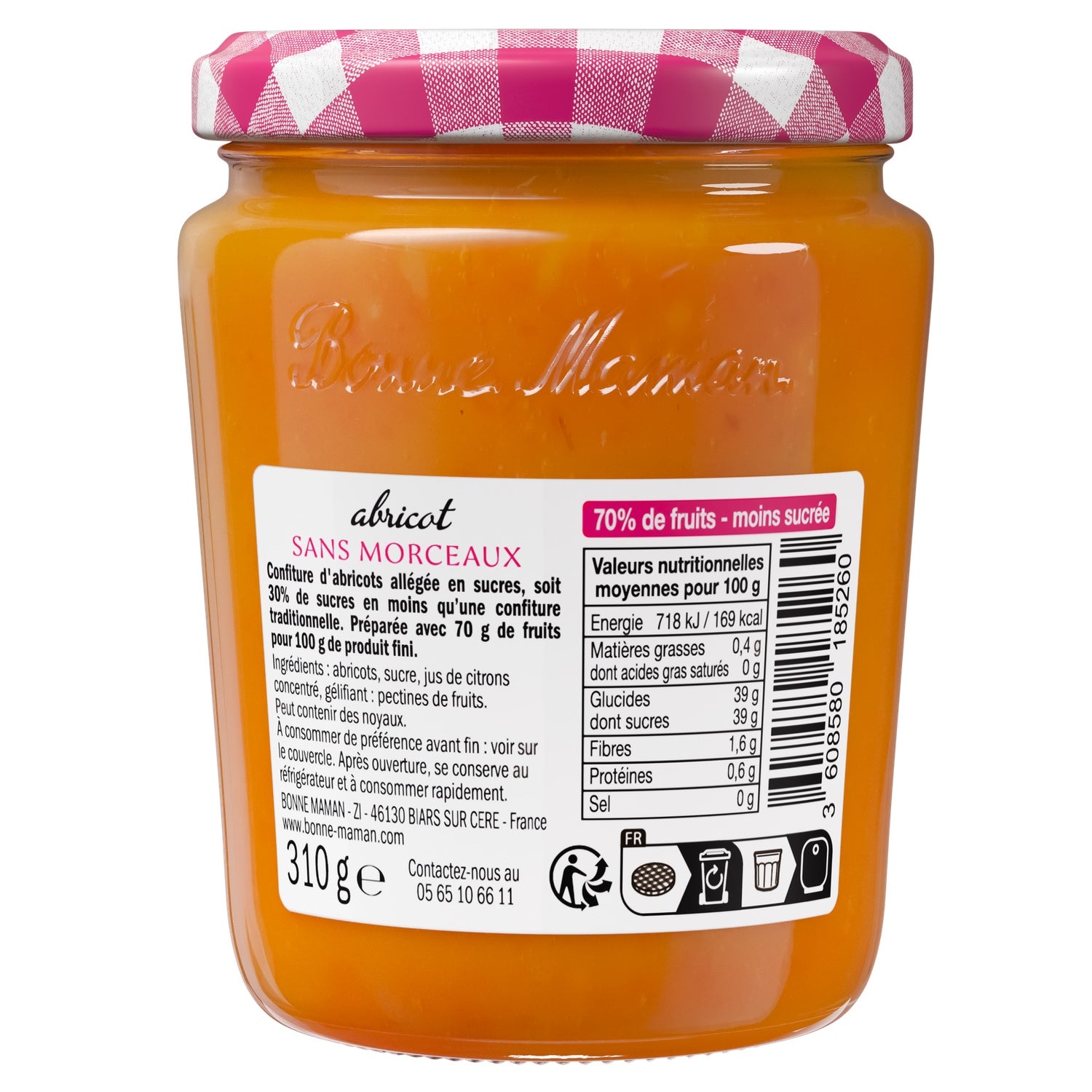 Confiture Sans Morceaux Abricot BONNE MAMAN 