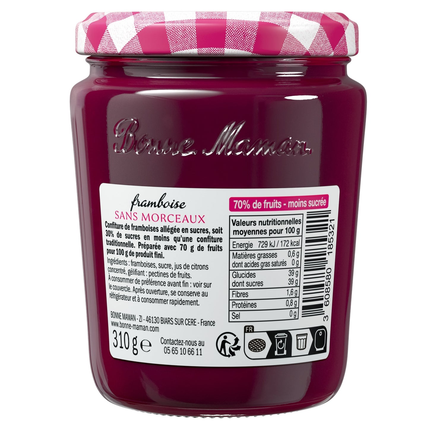 Confiture Confiture Sans Morceaux Framboise BONNE MAMAN 