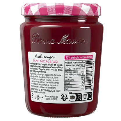 Confiture Sans Morceaux Fruits Rouges BONNE MAMAN 