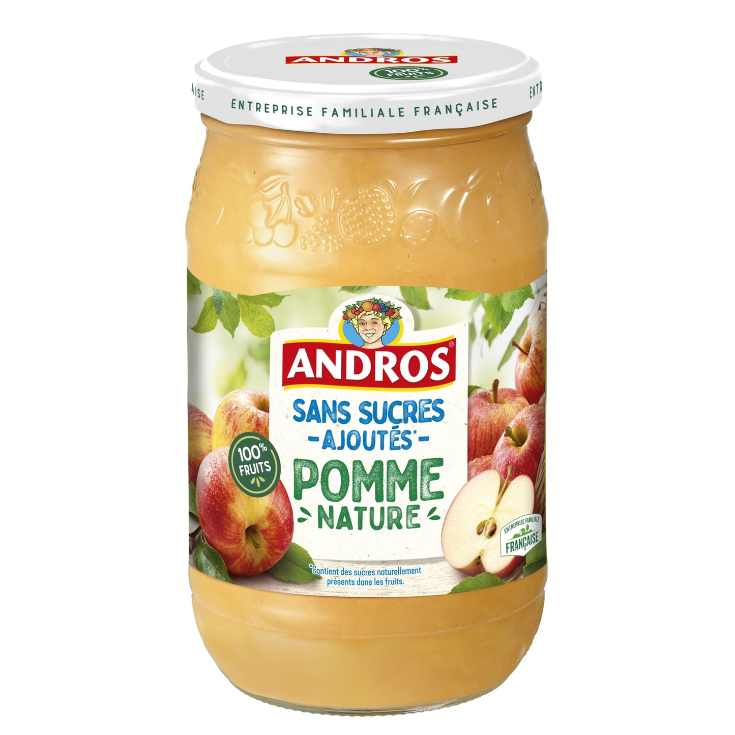 Compote pomme s/sucres ajoutés ANDROS 