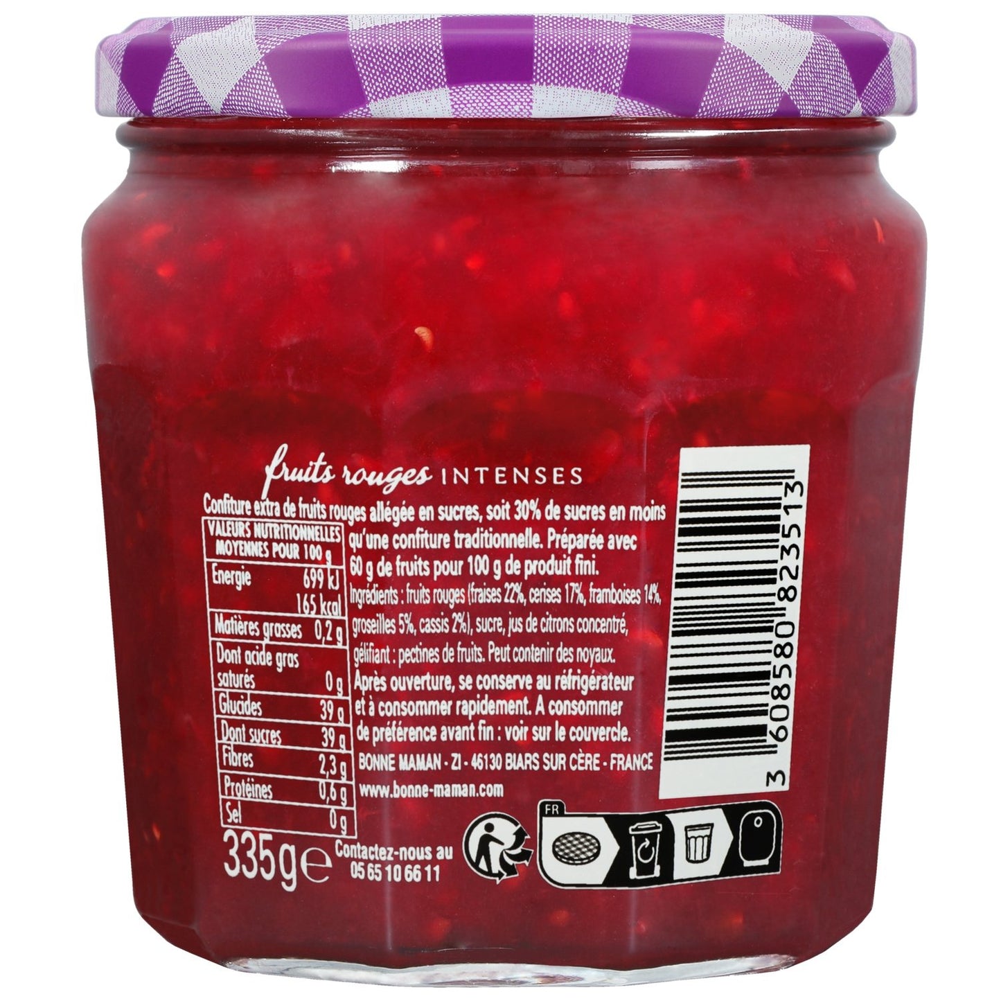 Confiture Fruits Rouges Intense BONNE MAMAN