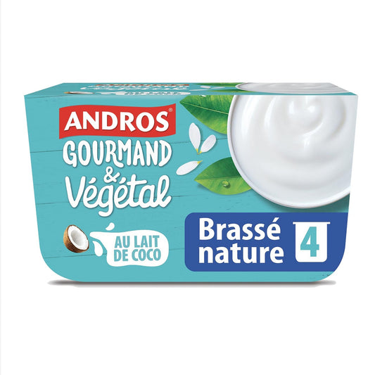 Dessert Végétal Brassé au Lait de Coco Nature ANDROS