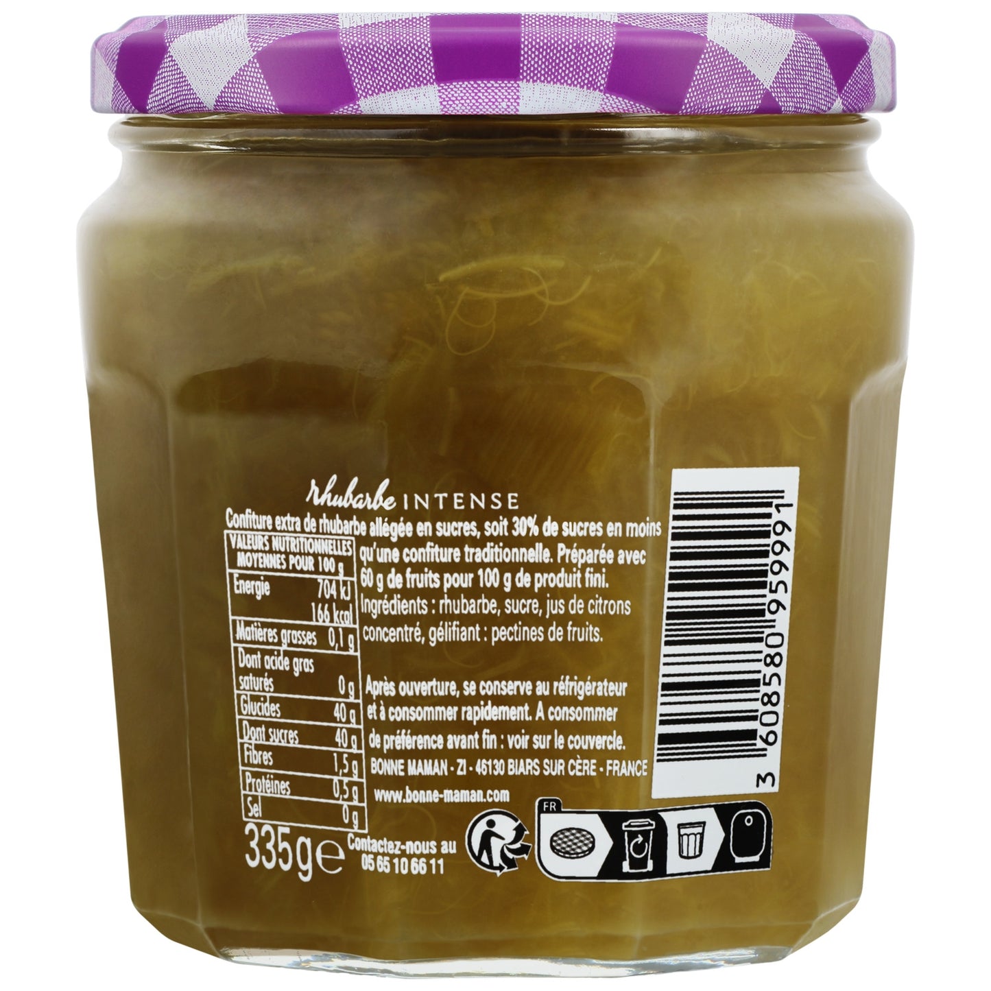 Confiture Rhubarbe Intense BONNE MAMAN