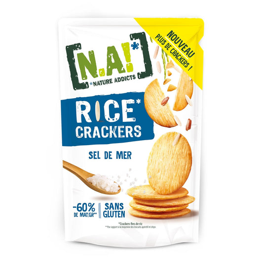 Biscuits Apéritifs Crackers de Riz Sel de Mer N. A! le sachet de 85g