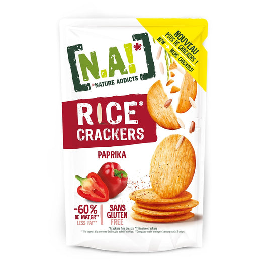 Rice Crackers Paprika Sans Gluten N. A! le sachet de 85g