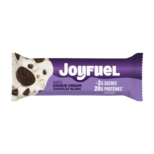 Barres Chocolatées Blanc Cookie Cream Protéinée JOYFUEL la barre de 55g