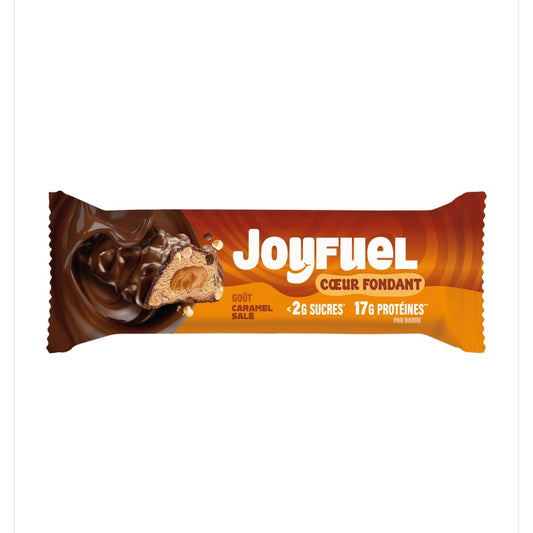 Barres Chocolatées Coeur Fondant Caramel Salé Protéinée JOYFUEL la barre de 50g