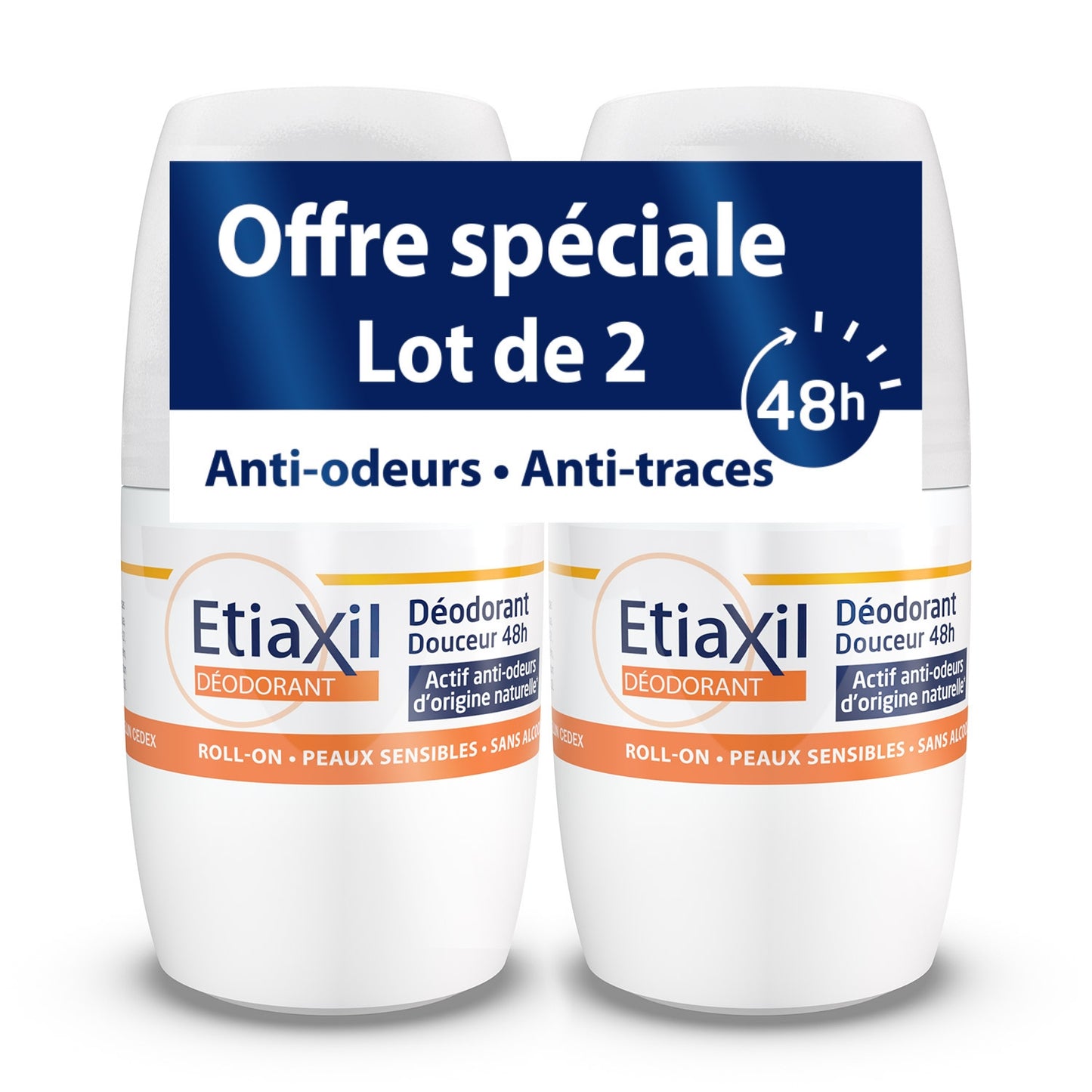 Déodorant Roll-on Femme Peau Sensible Anti-Odeurs Efficacité 48h ETIAXIL 