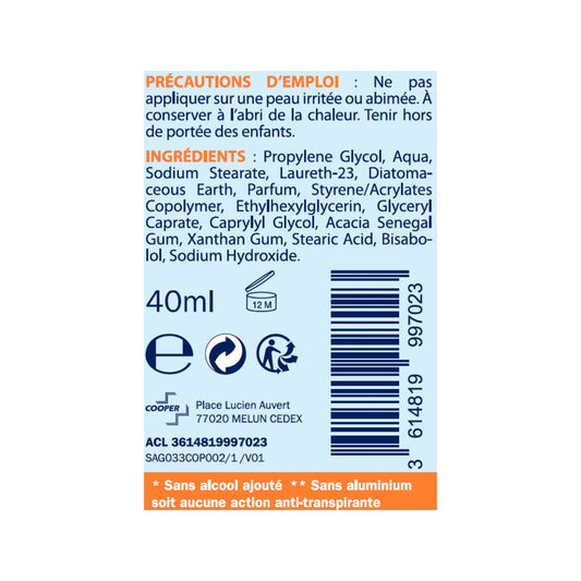 Women's Deodorant Stick Sensitive Skin 48h Effectiveness Aluminum-Free Citrus ETIAXIL