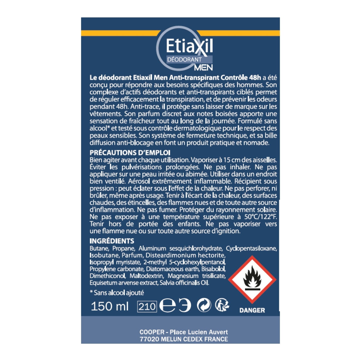 ETIAXIL 48h Control Antitranspirant Deodorant für Männer