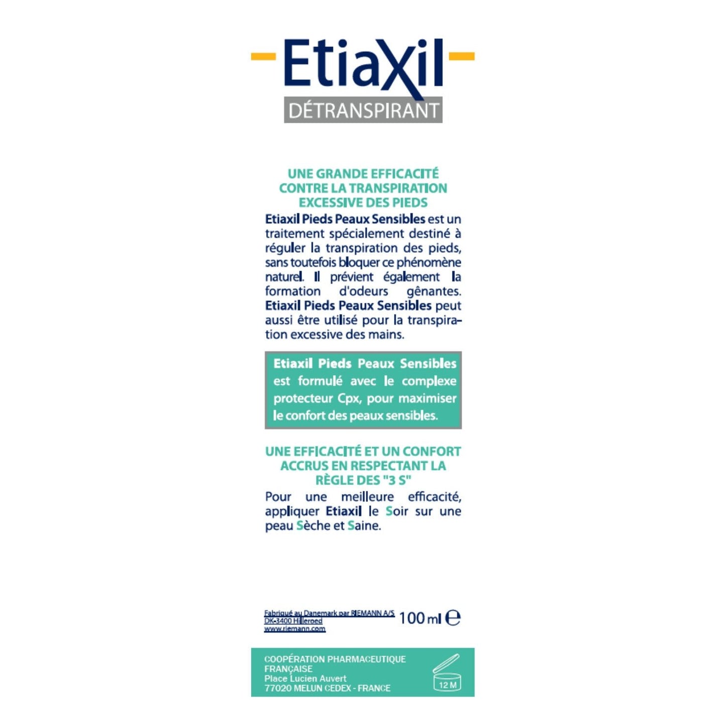 ETIAXIL Fußpflege gegen übermäßiges Schwitzen für empfindliche Haut