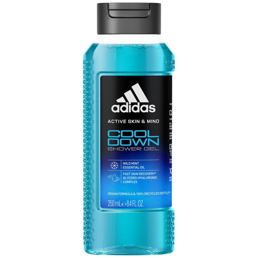 Gel Douche Homme Corps Menthol Rafraîchissant Menthe Sauvage Cool Down ADIDAS le flacon de 250mL