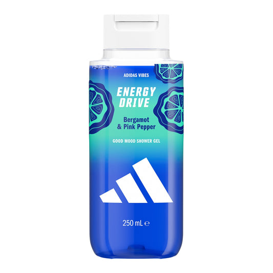 Gel douche Homme Corps Bergamot et Poivre Rose Energy Drive Good Mood Vibes ADIDAS 