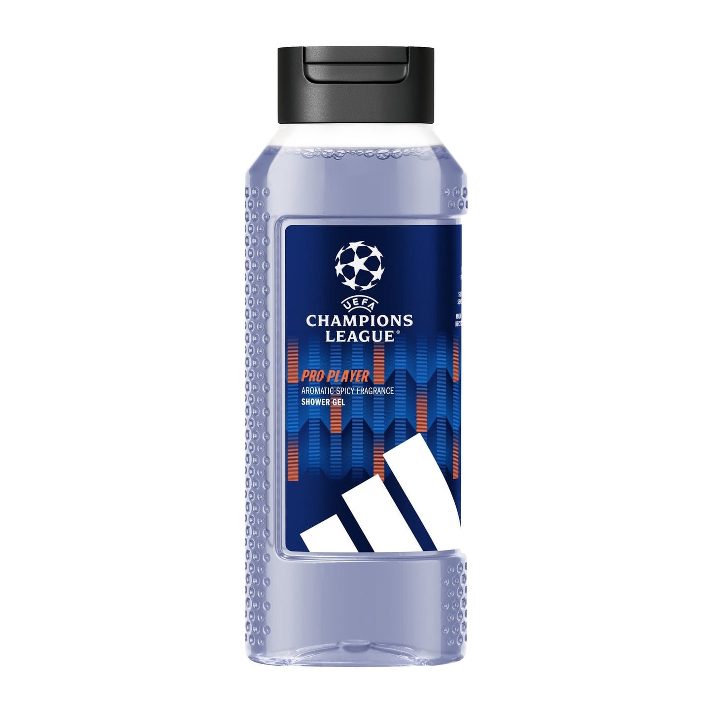 Gel douche Homme Corps Aromatic Spicy Pro Player Edition UEFA Champions League Clean Vegan Glycero Hyaluronique Peaux Sensibles ADIDAS 